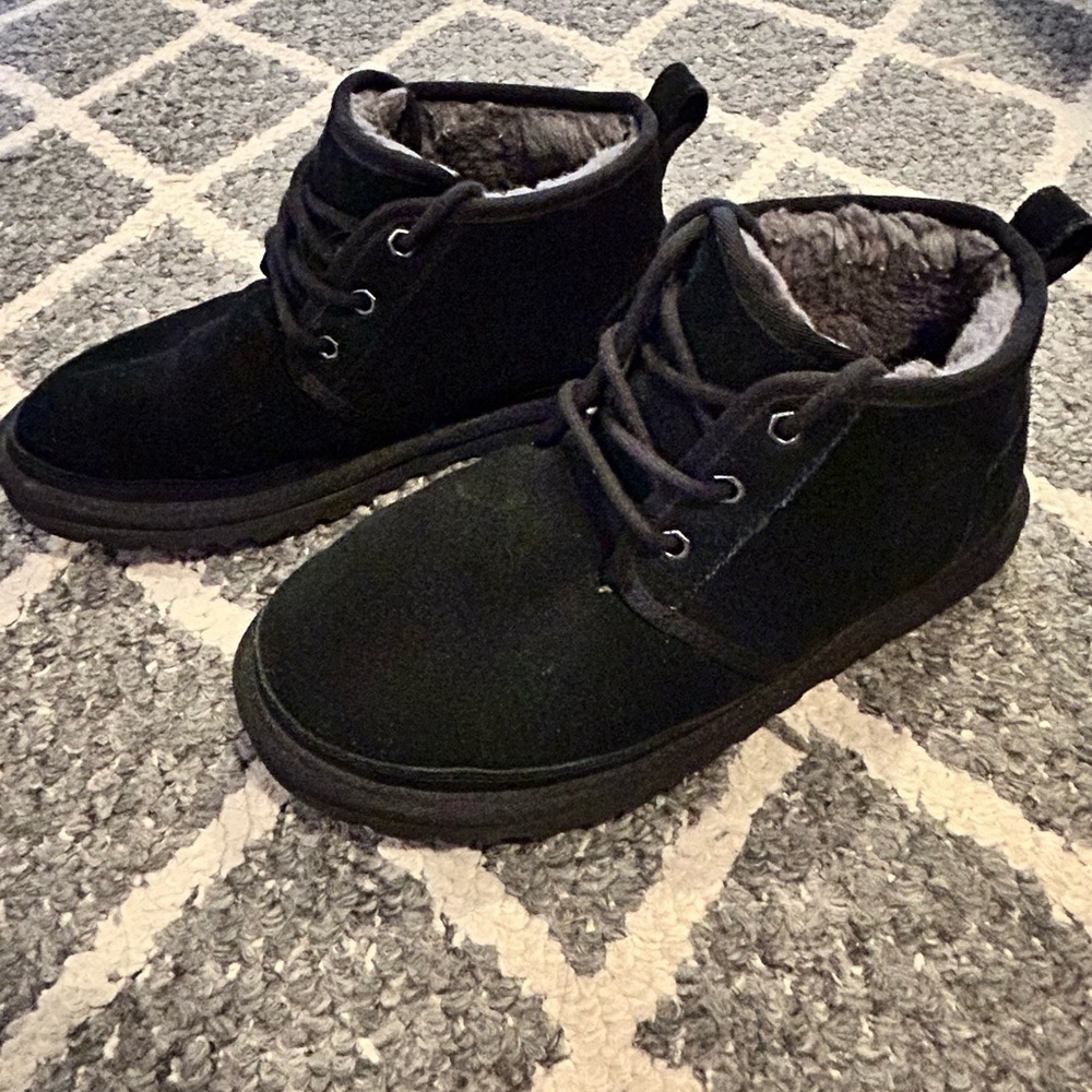 UGG Black Ankle Boots Suede Minimalist